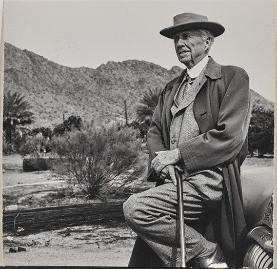 Frank Lloyd Wright. Undated photograph. Image Courtesy of The Frank Lloyd Wright Foundation Archives (The Museum of Modern Art | Avery Architectural & Fine Arts Library, Columbia University, New York)