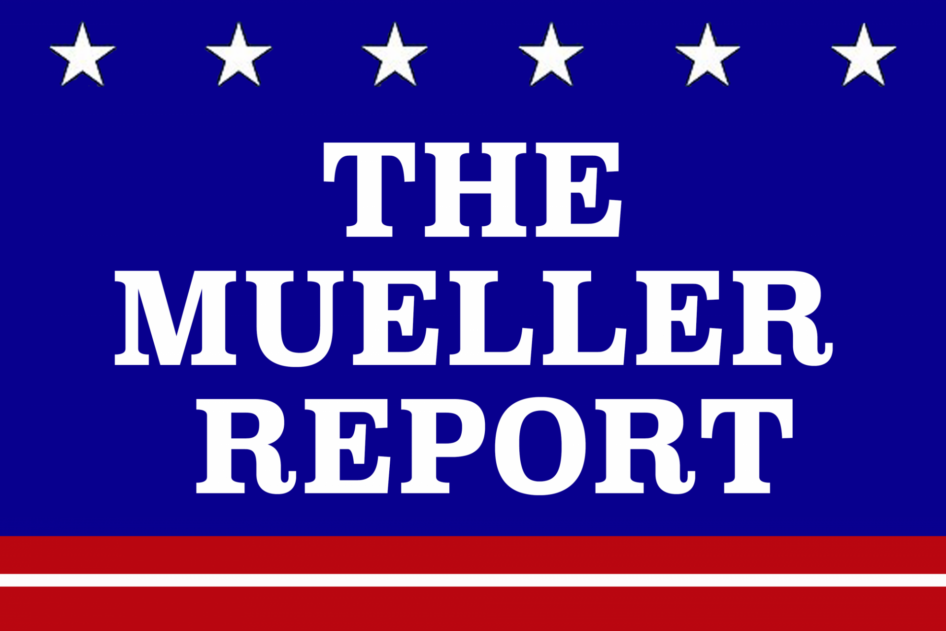 The Mueller Report on an American Flag