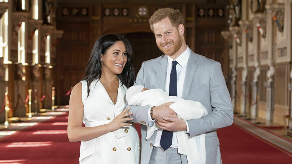Prince Harry, Meghan, Duchess of Sussex and Archie Harrison Mountbatten-Windsor