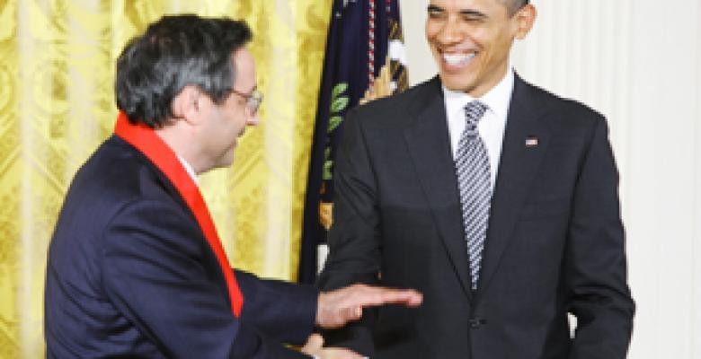 Professor Delbanco with President Obama
