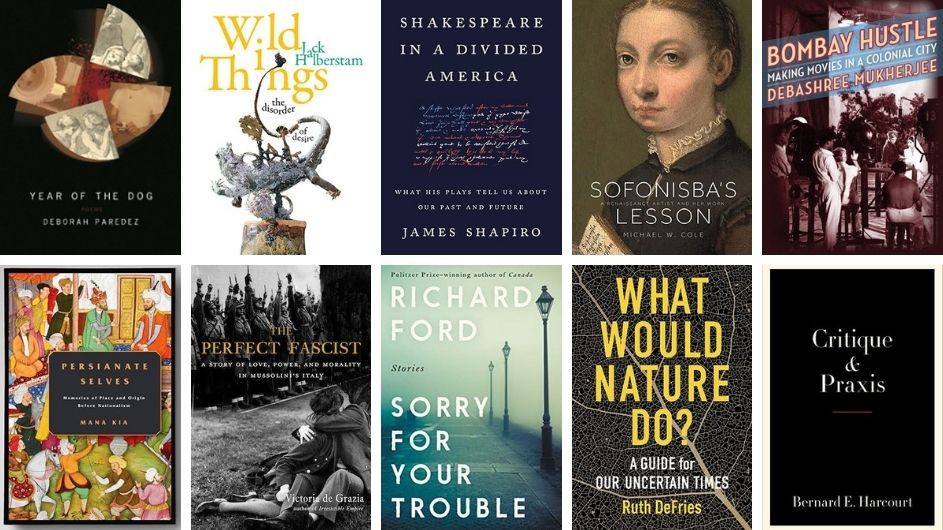 A collage of the top ten book covers of 2020. 