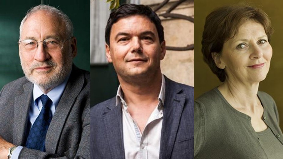 Stiglitz, Piketty, Kauffmann: 2 men and 1 woman