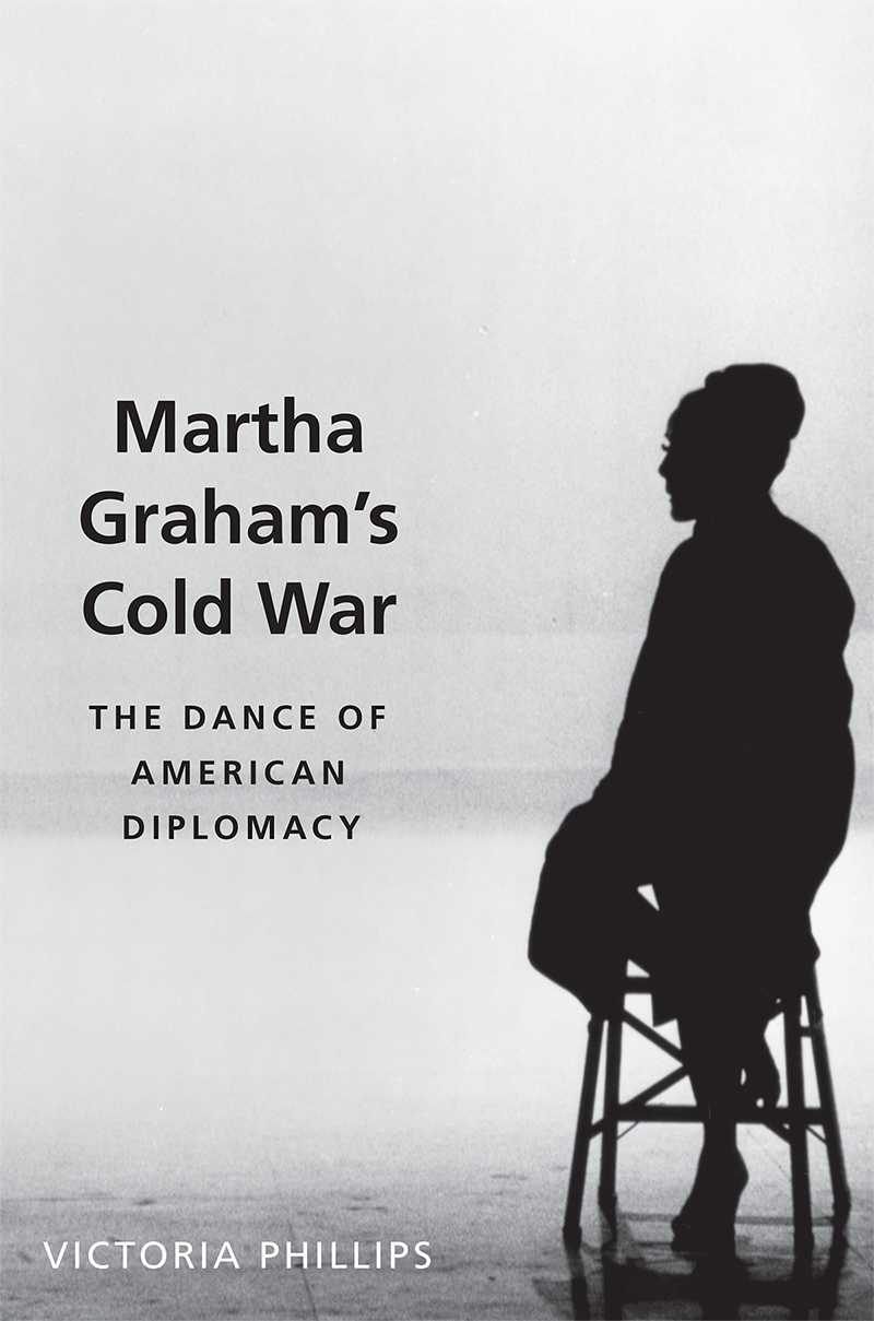 Book Cover for Matha Graham's Cold War with a silhouette of a woman sitting on a stool.