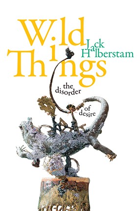 Book cover with type against a white background with an illustration of a dragon, etc. Title: Wild Things--The Disorder of Desire.