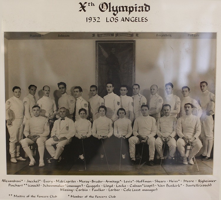 Hugh Alessandroni in an Olympics picture with others. 