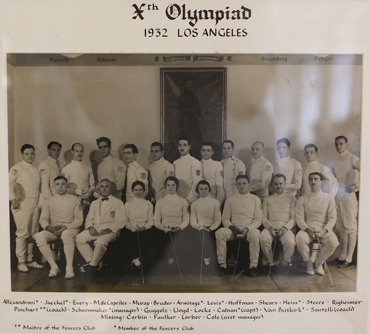 Hugh Alessandroni in an Olympics picture with others.