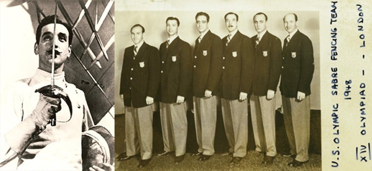 Norman Armitage alongside a team photo.