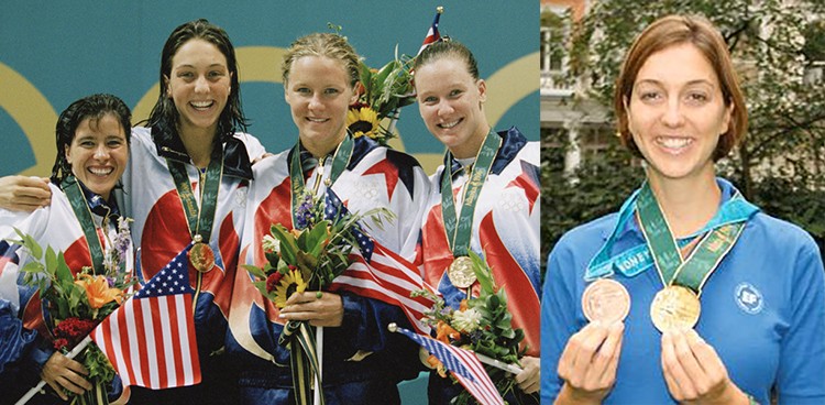 Cristina Teuscher with medals. 