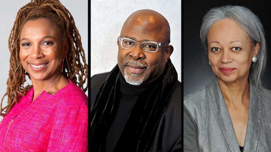 Collage by Jennifer Pellerito Kimberle Crenshaw, Kendall Thomas, and Williams.