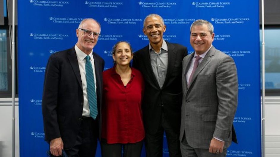 President Barack Obama and Columbia Climate School deans