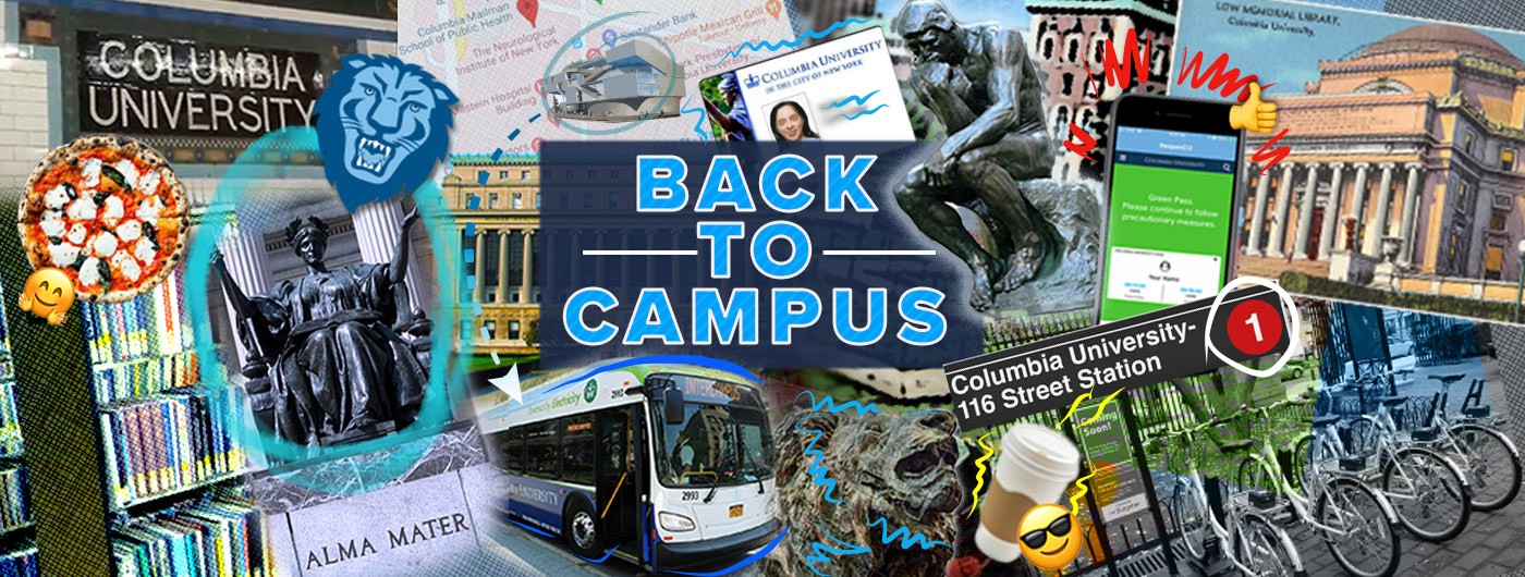 A collage of important Columbia institutions. 