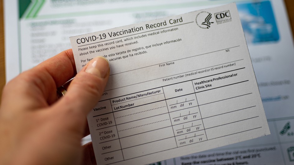 CDC COVID vaccination card