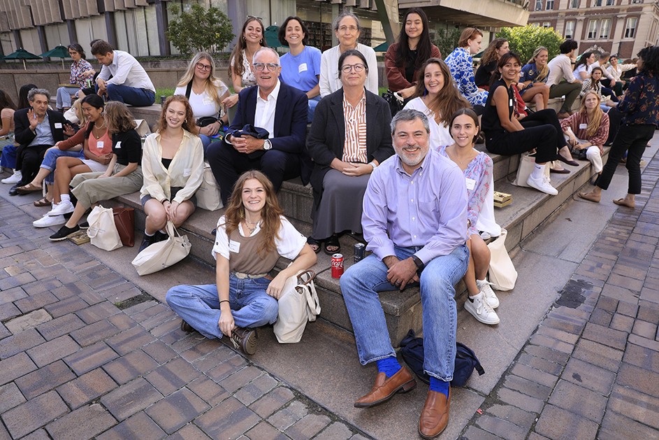 The founders of Columbia's Climate School and their first cohort of students. Photo by Michael DiVito. 