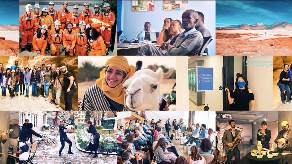 A collage of international students across the world.