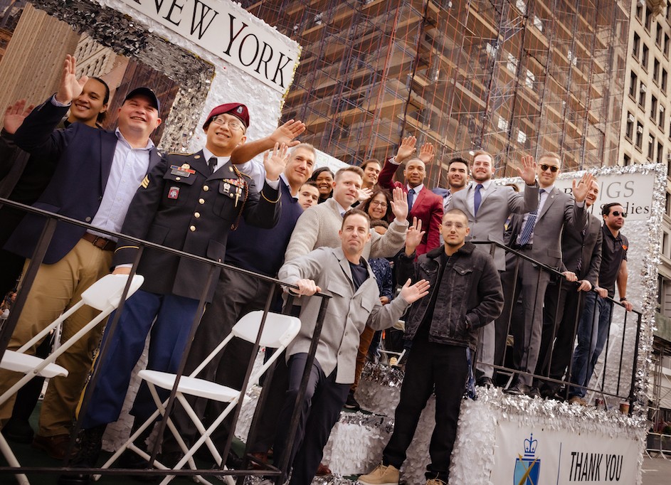 Columbia General Studies students at the 2021 Veteran's Day Parade in NYC