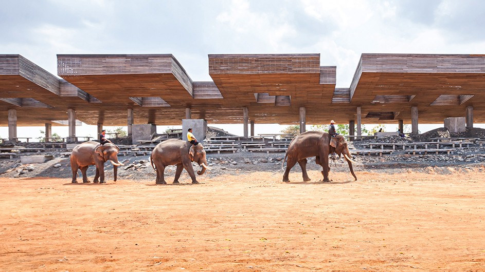 Elephant World designed by Boonserm Premthada and Bangkok Project Studio. Elephant World by Boonserm Premthada.
