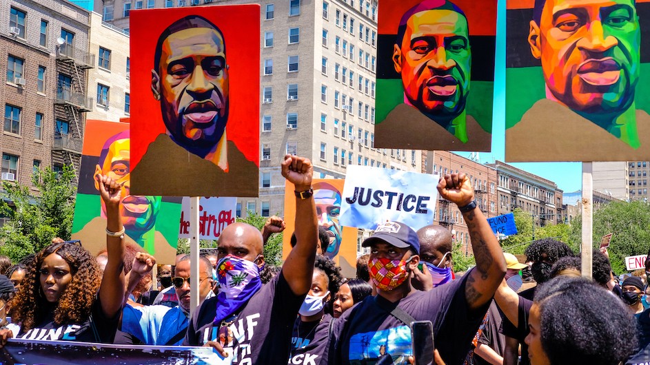 George Floyd protest in Brooklyn, NY on June 19, 2020. Photo credit: Fiora Watts/Shutterstock George Floyd protest in Brooklyn, NY
