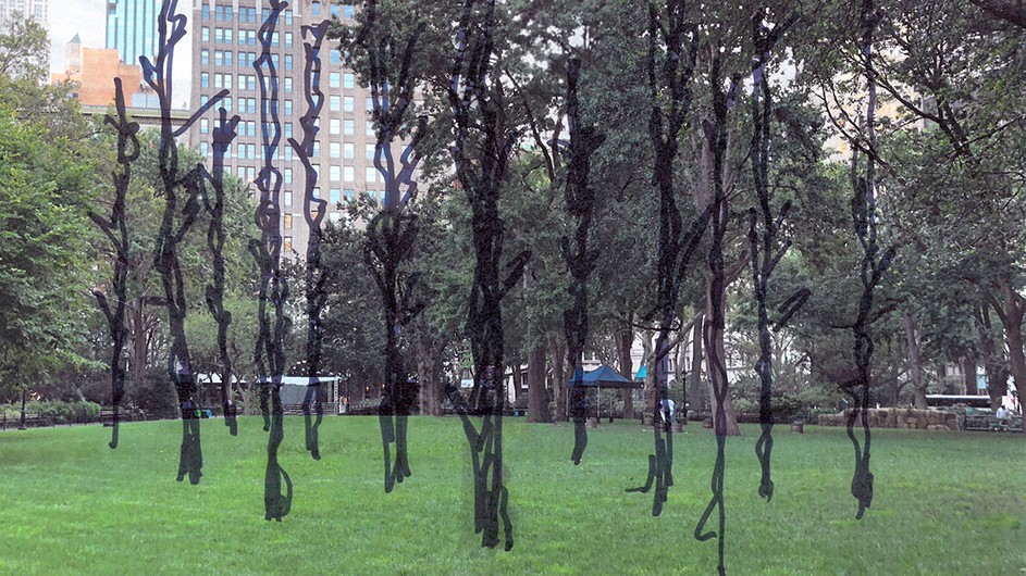 "Ghost Forest" by Maya Lin, Columbia University event