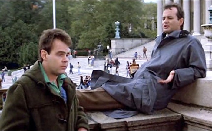 Bill Murray and Dan Akroyd near Low Steps. 