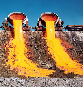 Molten slag is dumped into a landfill. (Photo: Lenina11only / Shutterstock)