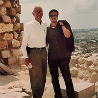 Jonathan Panter and his father, Giden Panter, in 2011.
