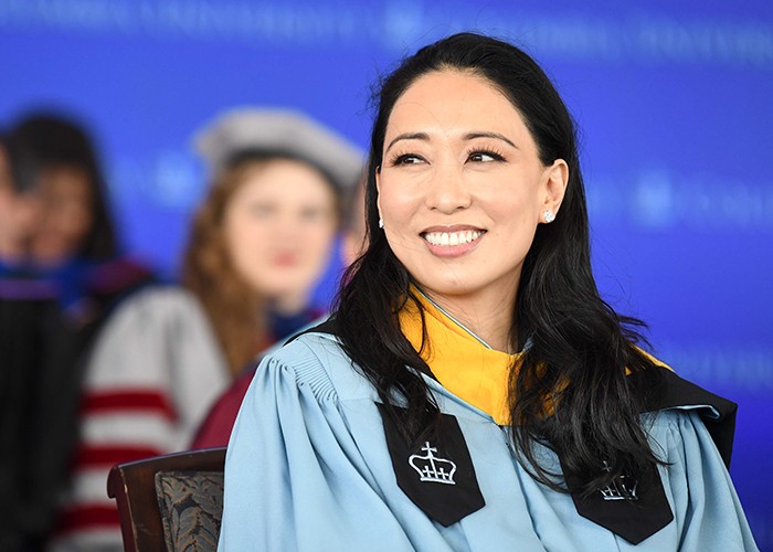 Judy Joo in Columbia regalia.