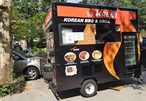 Kalbi food truck, Broadway by Columbia University