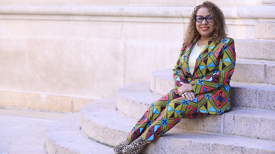 In addition to being the new chair of the Department of African American and African Diaspora Studies, Kellie Jones is the Hans Hofmann Professor of Modern Art and a MacArthur fellow. Photo by Michael DiVito. Columbia University Professor Kellie Jones