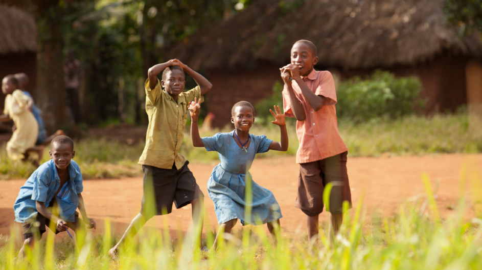 children in Africa playing