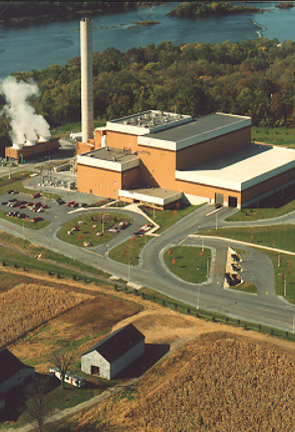 Waste-to-energy plants like this one, in Lancaster, Pa., turn organic waste into biogas and other materials. Waste-to-energy plant in Lancaster, Pa.