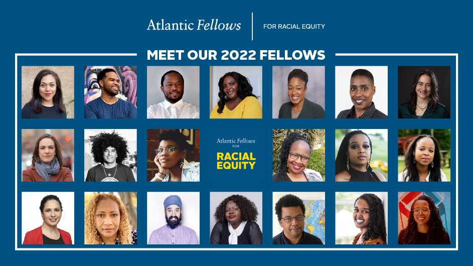 A composite image of the 2022 Atlantic Fellows for Racial Equity cohort