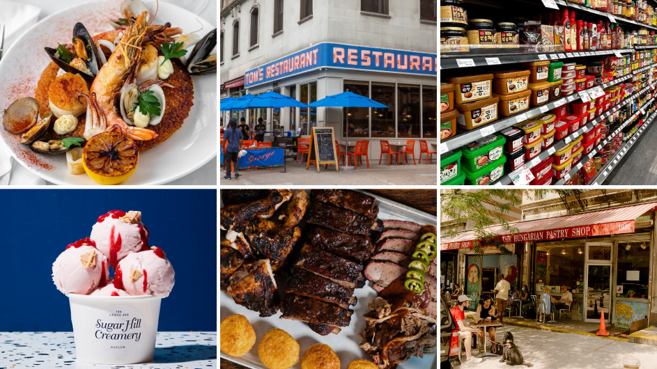 A collage of Morningside Heights locations. 