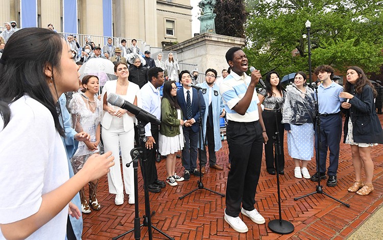 Notes and Keys perform at the celebration for 2020 and 2021 grads