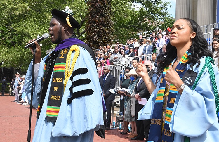 “Lift Every Voice and Sing” performed by Jordan Alexander James Jarrett and Morgan Grant.