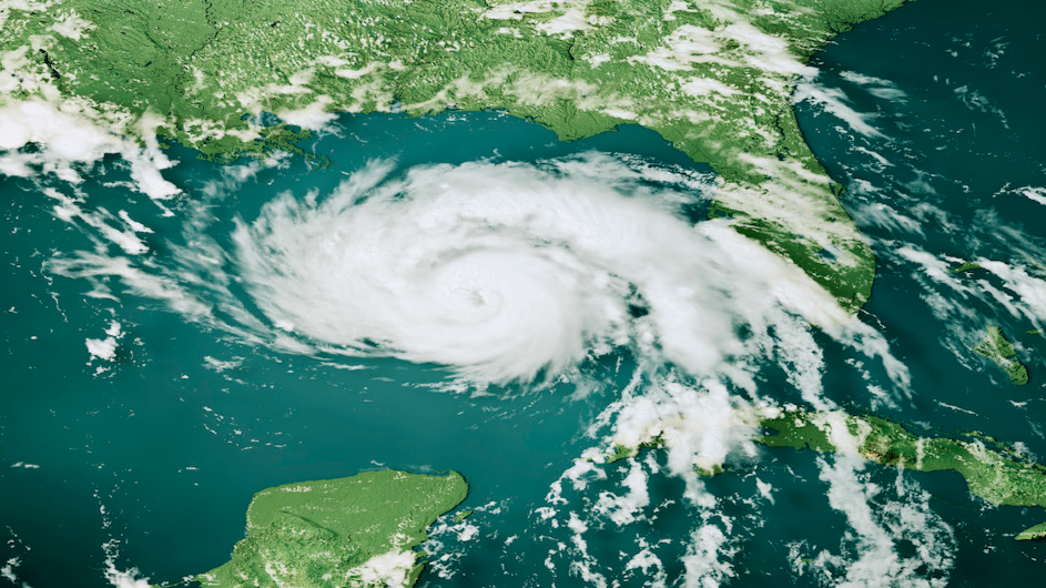 hurricane forming over Gulf of Mexico