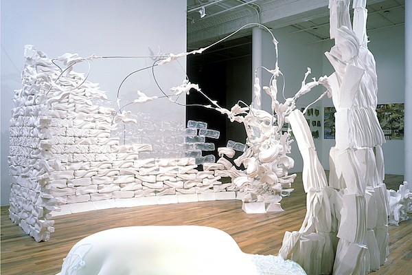 Defective Brick installation by Galia Solomonoff at Artists Space, New York City, November 11, 2000 – January 13, 2001. Defective Brick installation by Galia Solomonoff
