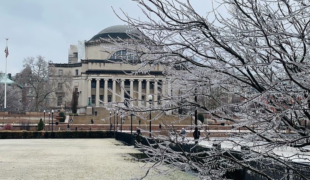 Icy campus, Columbia University