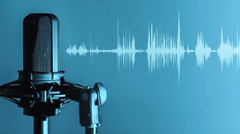 microwave with sound wave illustration