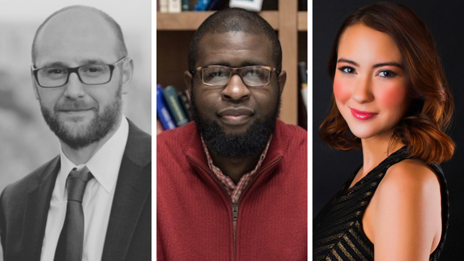 Kai Ruggeri, Ishmail Abdus-Saboor, and Grace Fox. Kai Ruggeri, Ishmail Abdus-Saboor, and Grace Fox