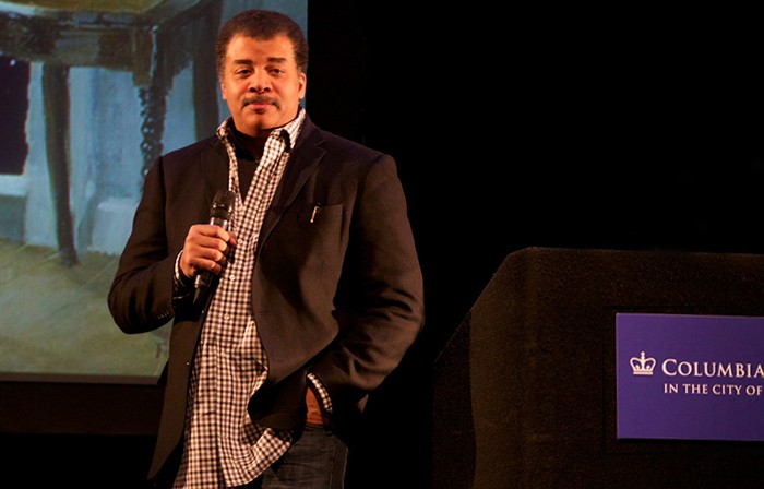 Neil deGrasse Tyson at Columbia photo by Barbara Alper