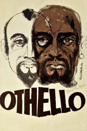 Poster by David Stone Martin. Othello poster, Columbia University
