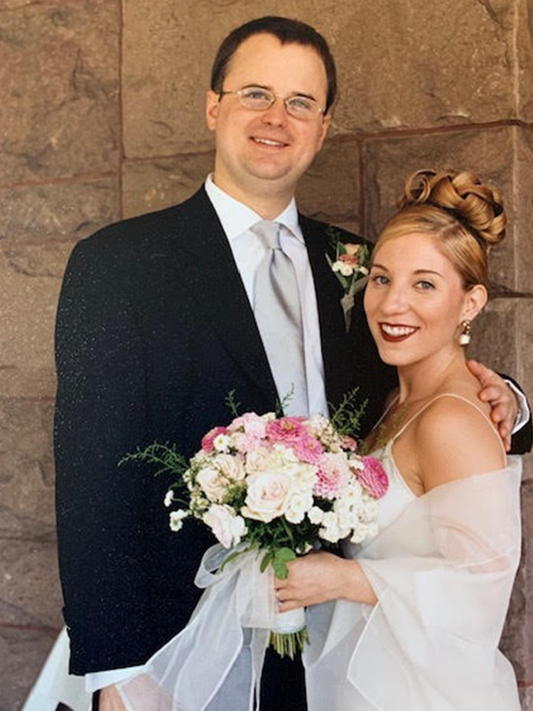 Aviva Patz (BC’92, JRN’95) and Joseph “Tripp” Reynolds (JRN’95)