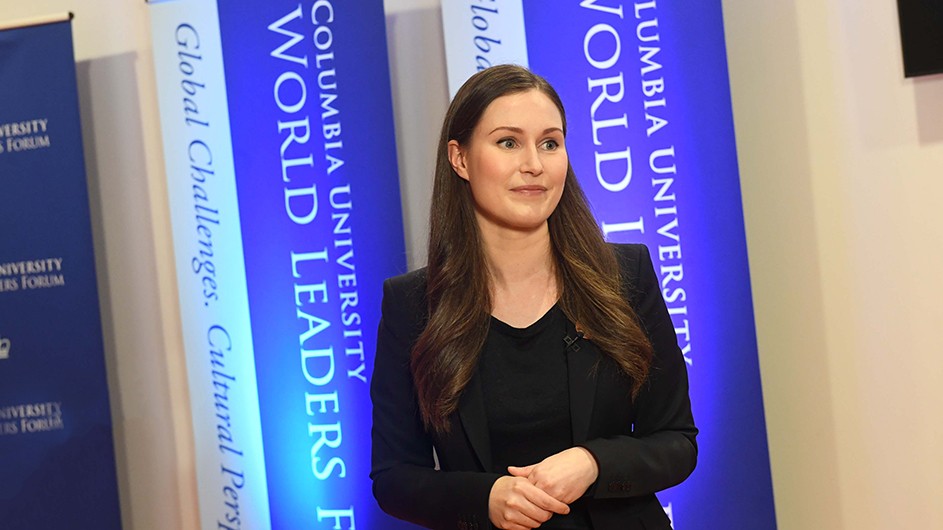 On March 6, 2020 World Leaders Forum event, Sanna Marin, prime minister of the Republic of Finland, discussed "The Climate Sustainable Welfare Society: Is it the Model of the Future?" 