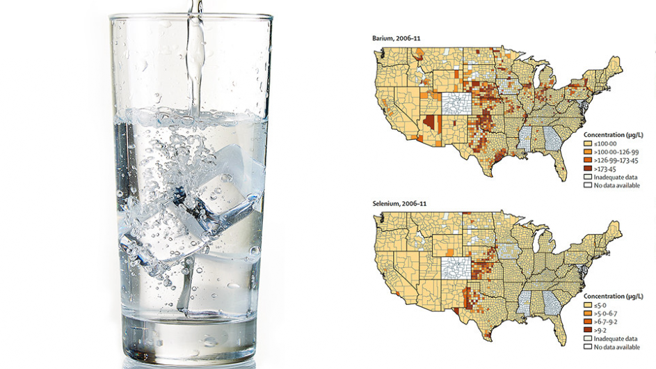 glass of water and US drinking-water data