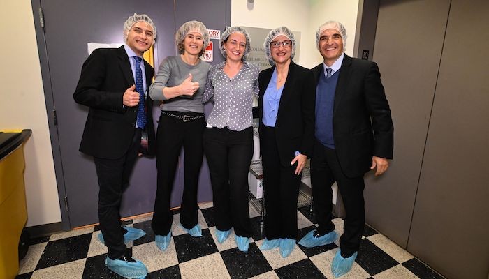 Minouche Shafik with husband and Keren Bergman and Nava Ariel-Sternberg at Columbia Engineering