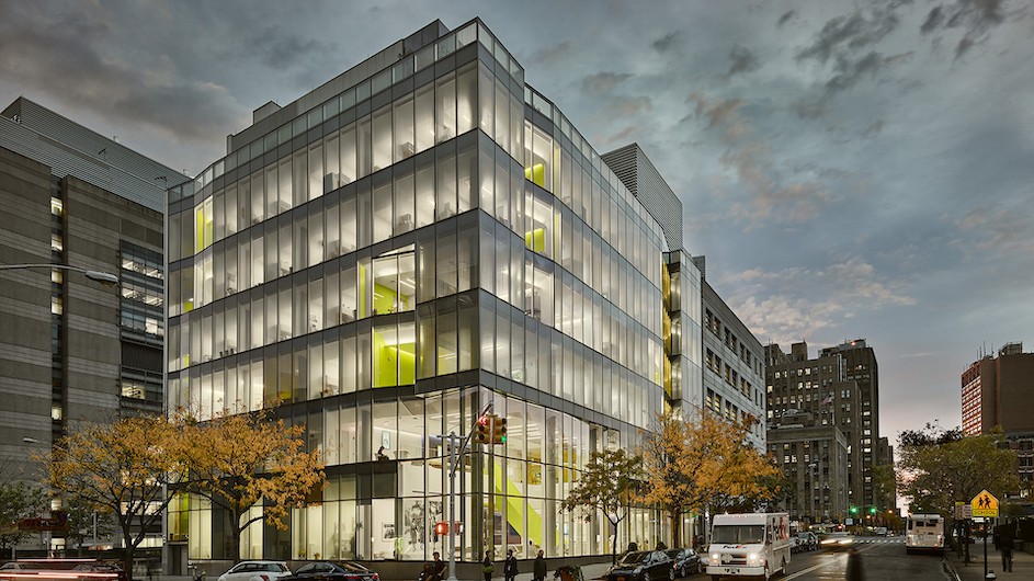 President Bollinger helped bring about a profound transformation in the medical center campus through a massive investment in new buildings, such as the School of Nursing. Frank Oudeman/Columbia University Irving Medical Center. Nursing School at Columbia University Irving Medical Center