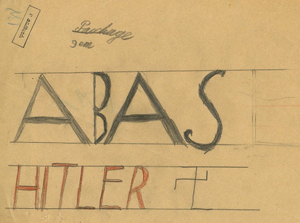 Child's drawing, Paris, 1932-33, Zosa Szajkowski Archive, Rare Book and Manuscript Library, Columbia University. Child drawing, Zosa Szajkowski archive, RBML, Columbia University