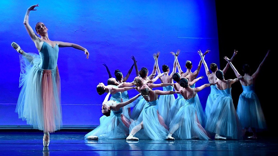 "Serenade" choreographed by George Balanchine; the George Balanchine Trust; Spring 2017; photo by Eduardo Patino. Ballet dancers, Columbia University Ballet Collaborative