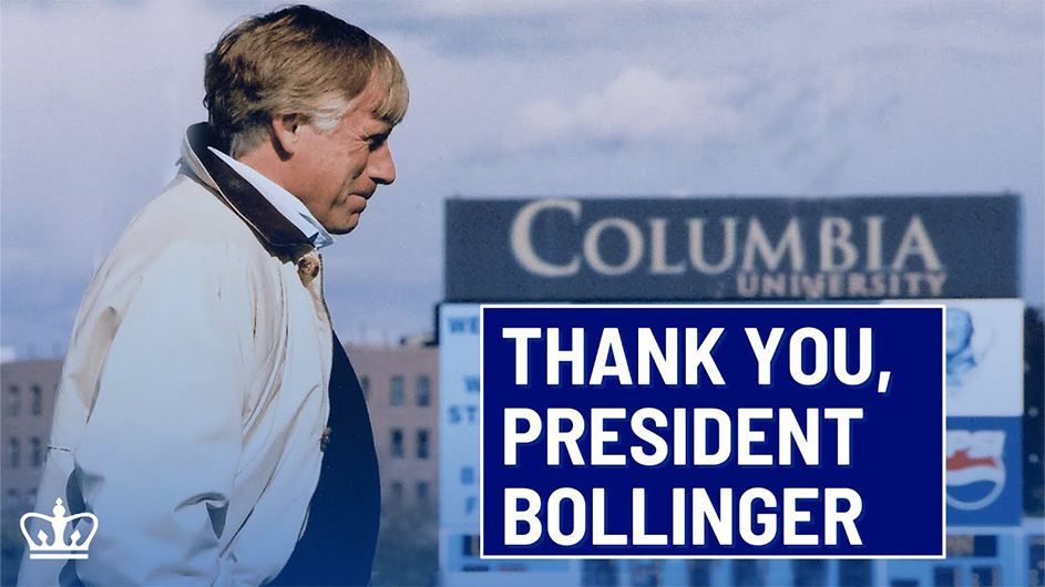 Thank You, President Bollinger