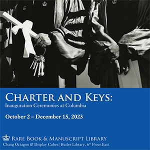 A poster for the charter and keys exhibition.